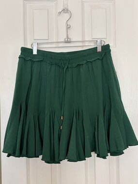Dark Green Flowy Women’s Skirt